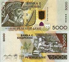 *5000 Leke Albánsko 2013, P75b UNC - Kliknutím na obrázok zatvorte -